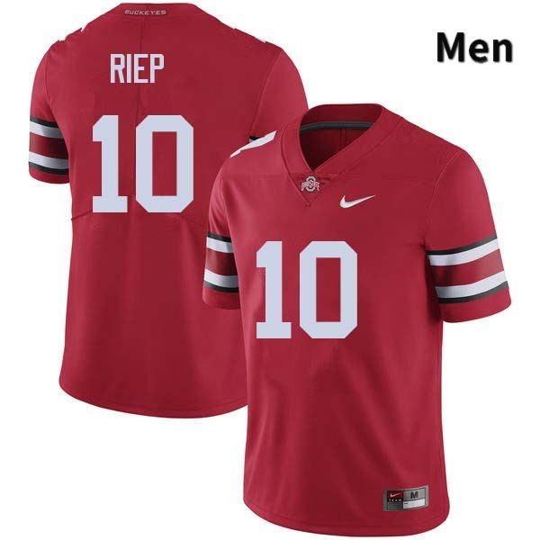 Ohio State Buckeyes Amir Riep Men's #10 Red Authentic Stitched College Football Jersey